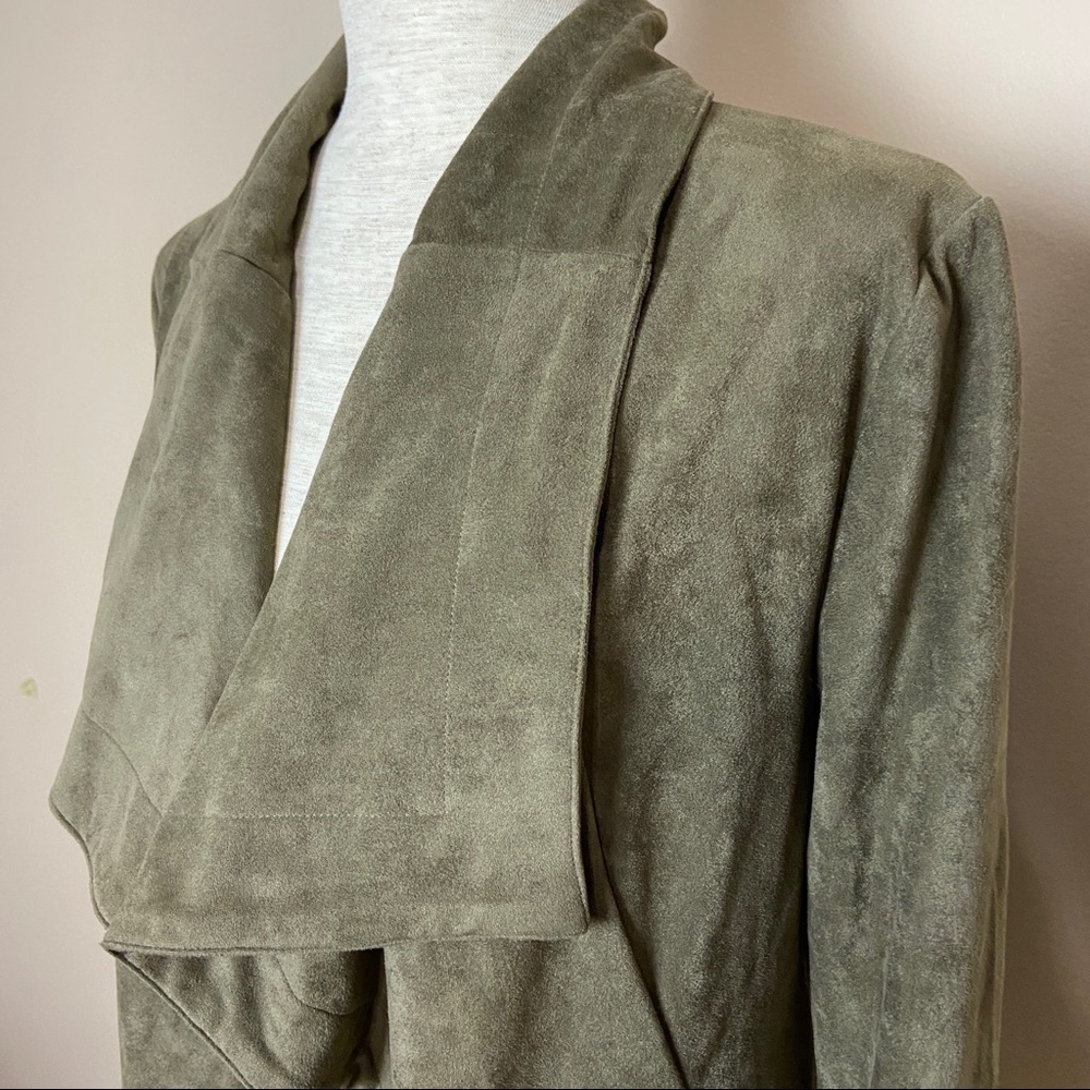 Romeo & Juliet Couture Faux Suede Drape Jacket - Picture 3 of 13